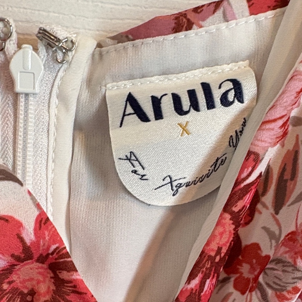 ARULA Pink and Cream Floral Mini Dress - Picture 4 of 8